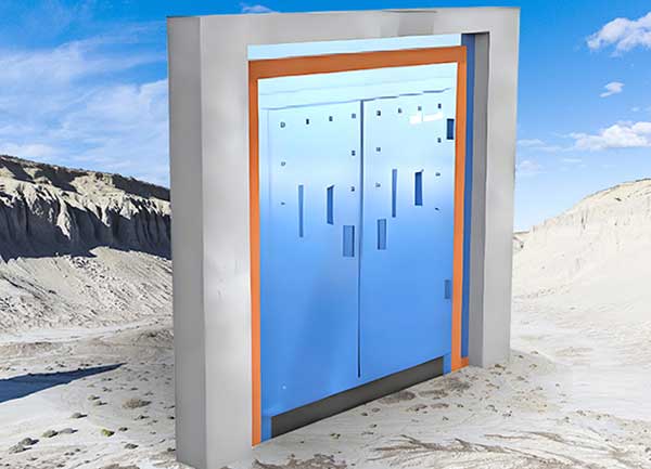 抗地压无压风门