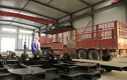 中煤集团新工业园区一批矿用平板车发货山西